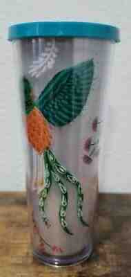 NWT Starbucks Quetzal Bird Flowers Floral Tumbler Venti 24 Oz Teal Lid NO STRAW - Sold on eBay Feb 04, 2022 for $129.99