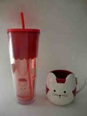 Starbucks 2020 Year of the Rat Cold Cup Tumbler & Red Mug Lunar New Year - NEW - Sold on eBay Feb 03, 2022 for $99.99