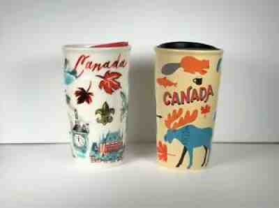 Starbucks 2016 2017 Canada Double Wall Ceramic Travel Tumbler 12oz Cup - Sold on eBay Feb 10, 2022 for $99.97