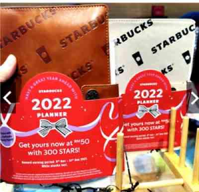 NEW STARBUCKS PLANNER MALAYSIA 2022 with Pouch Bag CHRISMAST GIFT DHL EXPRESS - Sold on eBay Dec 23, 2021 for $98.88