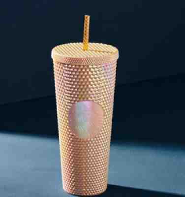 2021 Starbucks 24 oz Bling CUP Studded IRIDESCENT Champagne Pearl PHILIPPINES - Sold on eBay Jan 22, 2022 for $90.00