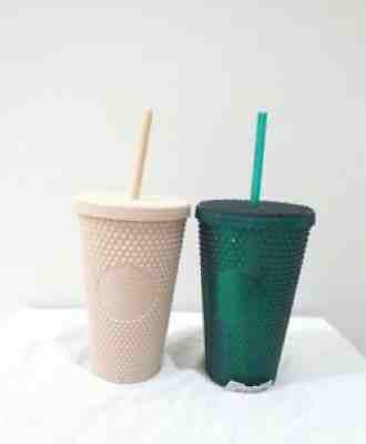 starbucks korea 2022 lucky bag bling green & oatmeal stud cold cup 473ml - Sold on eBay Feb 02, 2022 for $90.00