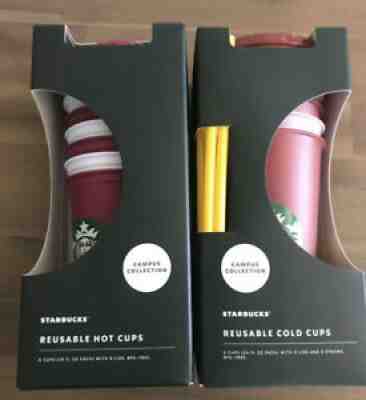 Starbucks ASU Hot and Cold reusable cups 2022 - Sold on eBay Feb 09, 2022 for $90.00