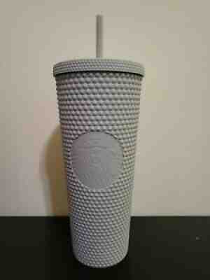 Starbucks Bling Cool Grey Matte Studded Cold Cup 24 Oz Limited - Sold on eBay Feb 06, 2022 for $85.00