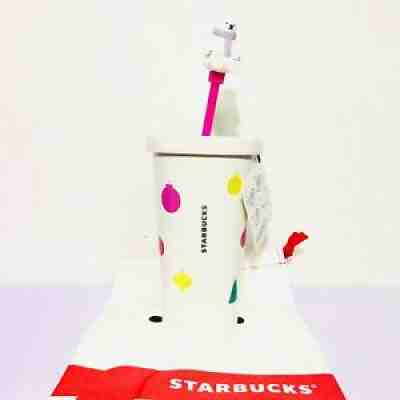 Starbucks Stainless Tumbler 18 oz. Cold Cup Holiday Ornament Topper Bear - Sold on eBay Feb 07, 2022 for $84.00