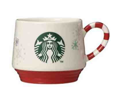 Starbucks Holiday 2019 Mug Candy Cane Hundle 355ml snowflake pattern