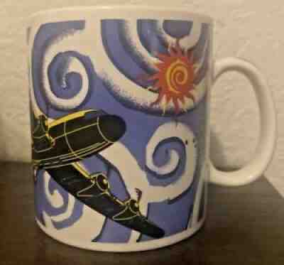 Rare 2001 STARBUCKS Barista BOMBER AIRPLANE Coffee Bean Drop Mug 20 oz - Sold on eBay Feb 09, 2022 for $80.00