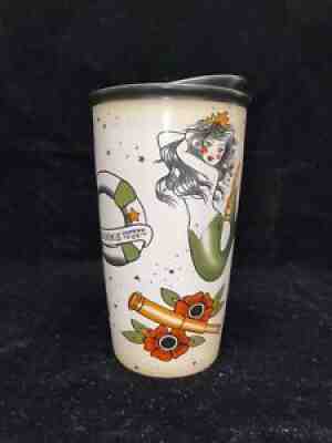 Starbucks RARE 2015 Sailor Jerry Tattoo Siren Ceramic Tumbler Travel Mug HTF - Sold on eBay Feb 11, 2022 for $80.00