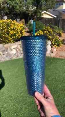 Starbucks Indonesia Cyan Blue Glitter tumbler studded - Sold on eBay Feb 14, 2022 for $80.00