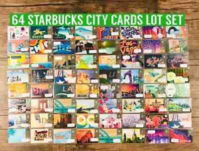 64 STARBUCKS US STATE CITY LOT SET Gift Cards New Collectible - Sold on eBay Dec 12, 2021 for $79.99