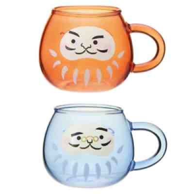 Starbucks Japan 2022 Daruma Red / Blue pair glass 296ml New Year Limited 2sets - Sold on eBay Feb 15, 2022 for $79.88