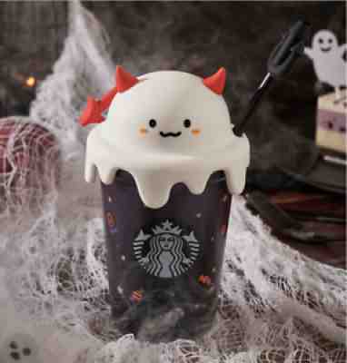 Starbucks Tumbler 2021 Halloween Naughty devil Prank Little Ghost Straw Cup 16oz - Sold on eBay Jan 04, 2022 for $79.55