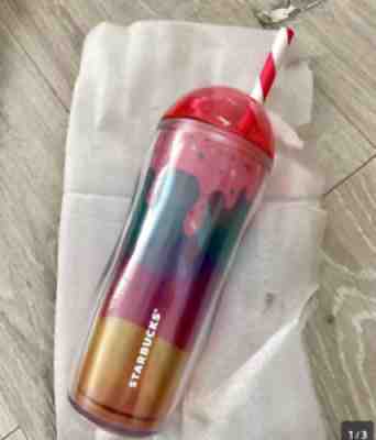 Cute!! STARBUCKS JAPAN 2018 Tumbler Cold Cup Dome Lid Rainbow JAPAN 355ml F/S - Sold on eBay Jan 26, 2022 for $79.00