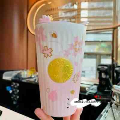 2021 New Starbucks Cups China Pink Gold Sakura Siren Logo 12oz Double Wall Mugs - Sold on eBay Feb 10, 2022 for $78.99