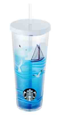 Starbucks Korea 2019 Ocean Scene Cold Cup 710ml, 24oz - Sold on eBay Dec 25, 2021 for $78.89