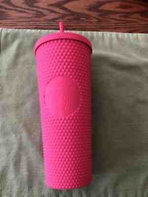 Starbucks Neon Barbie Pink Soft Touch Studded Tumbler Fall 2021 24oz Tumbler NWT - Sold on eBay Feb 03, 2022 for $78.00