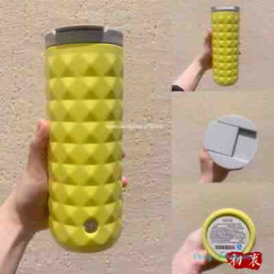 2021 Starbucks Diamond Pineapple Vacuum Cup Stainless Steel Yellow 16oz New - Sold on eBay Jan 11, 2022 for $77.99