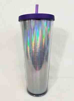 Starbucks * Rainbow Holographic Iridescent Foil * 24 oz Tumbler * Retired * 2015 - Sold on eBay Feb 07, 2022 for $76.50