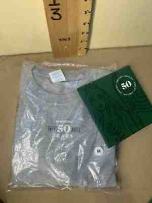 Starbucks 50th Anniversary Partner Shirt Size Medium + Bonus Marketing Brochure - Sold on eBay Feb 11, 2022 for $75.99