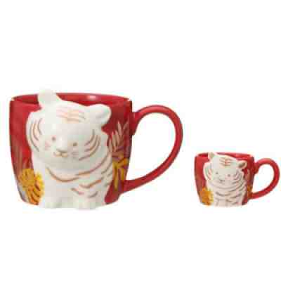 Starbucks 2022 New Year Mug White Tiger 3oz / 12oz Japan Limited Edition NEW - Sold on eBay Jan 18, 2022 for $74.88