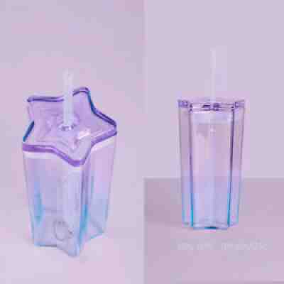 Starbucks 21 China Star Shaped Purple Gradient Glass Tumbler Straw Cup - Sold on eBay Jan 21, 2022 for $74.24