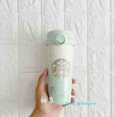 Starbucks 2021 Rabbit Accompanied Cup One-hand Operation Leakproof Car Thermos - Sold on eBay Jan 13, 2022 for $70.99