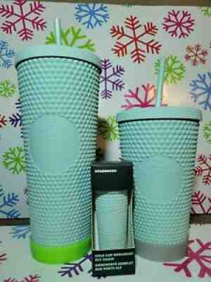 Authentic Starbucks studded cup set. New Mint set. Venti + Grande+ Keychain - Sold on eBay Feb 07, 2022 for $70.00