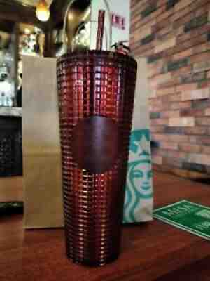 Starbucks Mexico 2022 February Grid Tumbler Magenta Cold Cup 24oz - Sold on eBay Feb 07, 2022 for $70.00