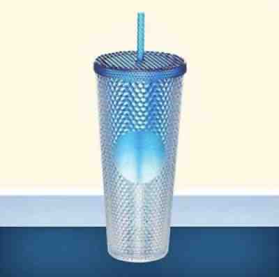 Starbucks Korea 2021 Shine Blue Bling Studded Cold Cup Tumbler 710ml + DHL - Sold on eBay Dec 01, 2021 for $69.99