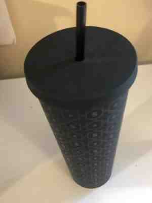 RARE Starbucks Black Matte Tumbler S's & Stars 24 oz Cold Cup 2017 - EUC - Sold on eBay Jan 18, 2022 for $69.99