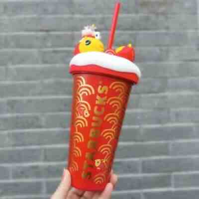 Starbucks 2021 China The Year Of Ox Red & Gold 18oz Stainless Tumbler & Cup Lid - Sold on eBay Jan 25, 2022 for $69.99