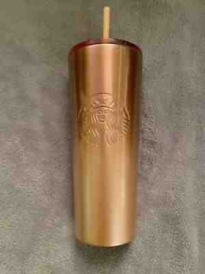Starbucks NEW 2018 Rose Gold Glitter Stainless Steel Venti Cold Cup Tumbler 24oz - Sold on eBay Feb 06, 2022 for $69.99