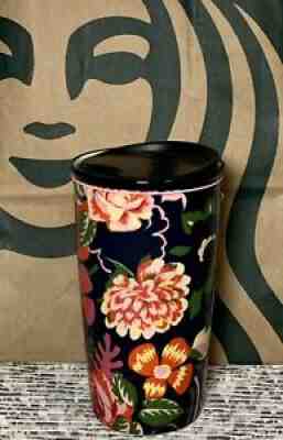NEW Starbucks ban.do Floral Double Wall Ceramic Traveler Mug Tumbler 12 oz - Sold on eBay Jan 16, 2022 for $69.98