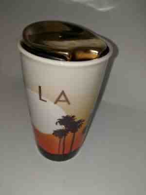 2014 Starbucks sunset LA tumbler, ceramic, very rare tumbler! - Sold on eBay Dec 14, 2021 for $69.50
