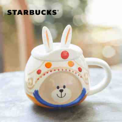 Starbucks China 2021 Autumn Traditional Design Rabbit Bear Mug 12oz - Sold on eBay Dec 10, 2021 for $69.00