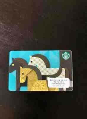 KOREA STARBUCKS COLLECTIBLE CARD BLUE HORSE (6094) VHTF - Sold on eBay Jan 20, 2022 for $69.00
