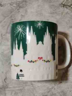 Starbucks Prague Skyline Cup Mug Christmas Holiday Green Relief Czech Republic - Sold on eBay Dec 19, 2021 for $68.00