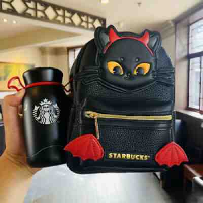 New 2021 Starbucks China Halloween 12oz SS Vacuum Cup With Black Cat Backpack - Sold on eBay Jan 07, 2022 for $68.00