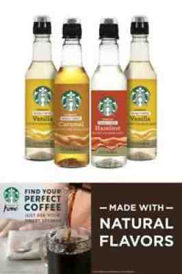 Starbucks Variety Syrup 4pack - Vanilla(2), Caramel & Hazelnut 12.17oz - Sold on eBay Dec 12, 2021 for $67.83