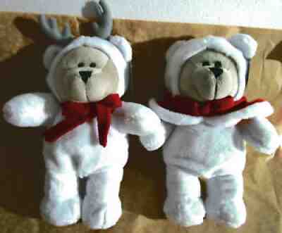 2019 1 pair Starbucks Chritmas holiday white bear boy girl 10" with paper tag - Sold on eBay Jan 19, 2022 for $66.99
