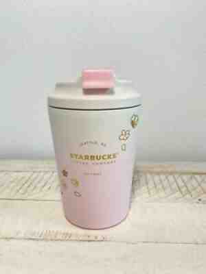 Starbucks 2021 China Pink White Sakura Stainless Steel Desktop Cup Tumbler 13oz - Sold on eBay Feb 04, 2022 for $66.00