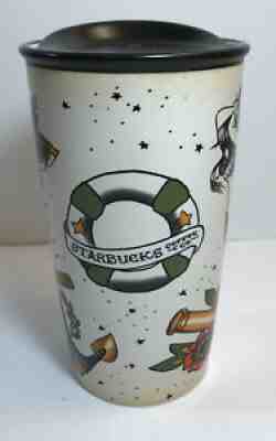 2015 Starbucks Mermaid Siren Tattoo Sailor Travel Mug Ceramic Tumbler Cup 12 oz - Sold on eBay Dec 17, 2021 for $65.99