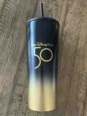 2021 Disney Parks Starbucks Tumbler 50th Anniversary Black & Gold 24oz Cup Mug - Sold on eBay Dec 30, 2021 for $65.99