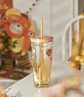 Starbucks 2022 China Year Of The Tiger Cute Tiger 20oz Glitter Glass Cup Limited - Sold on eBay Jan 05, 2022 for $65.99
