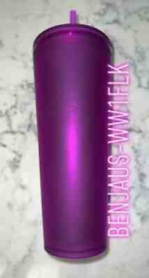 Starbucks 2022 Soft Touch Venti Purple Tumbler Valentine's Cold Cup Matte NWT - Sold on eBay Jan 12, 2022 for $65.99
