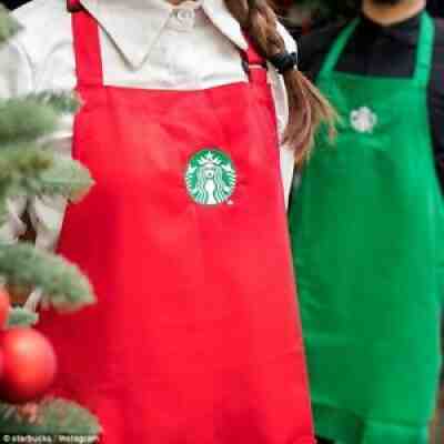 New 2021 Starbucks Red Apron â?? Holiday, Limited Edition - Sold on eBay Nov 25, 2021 for $65.55