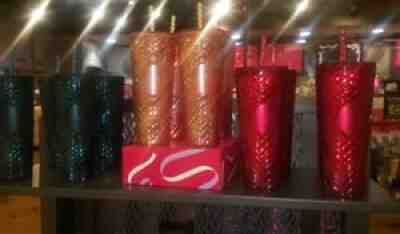 ð??? Starbucks ~ BRAND NEW ~ ONE of EACH color ~ JEWELED tumbler 24ozð??? - Sold on eBay Jan 09, 2022 for $65.43