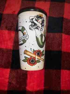 2015 Starbucks Mermaid Siren Tattoo 12 oz. Travel Ceramic Mug Tumbler w/Lid NEW! - Sold on eBay Dec 01, 2021 for $65.00