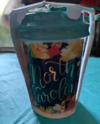 Starbucks North Carolina Coffee Cup Christmas Tree Ornament FLORAL ** RARE ** - Sold on eBay Dec 01, 2021 for $65.00