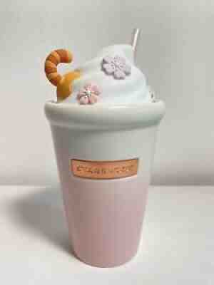 New 2021 China Starbucks Pink Sakura Cream Lid Ceramics 15oz Straw Cup Tumbler - Sold on eBay Dec 07, 2021 for $65.00
